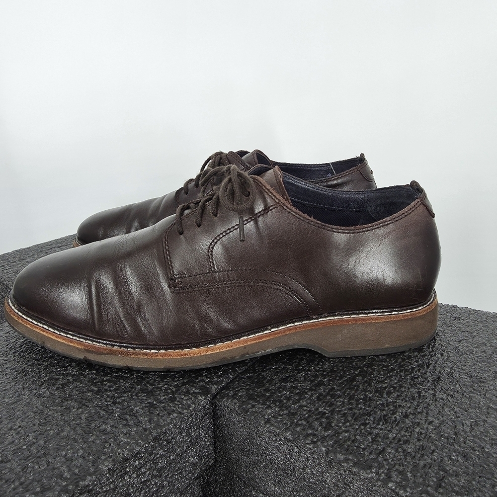 Cole Haan Men's 9W Williams Derby Brown Leather Oxford Dress Shoes C30692 Wide